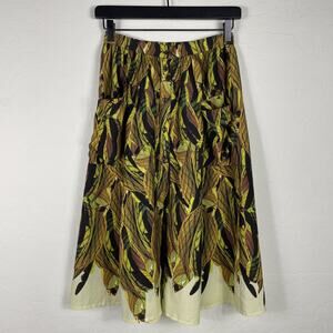 TopShop Women's Floral Leaf Print Skirt Size 4